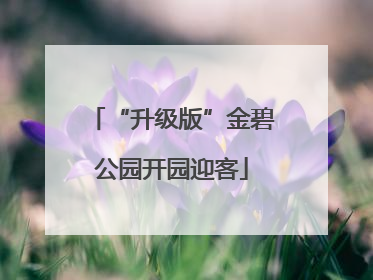 “升级版”金碧公园开园迎客