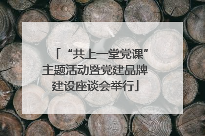 “共上一堂党课”主题活动暨党建品牌建设座谈会举行