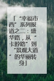 “幸福市西”系列报道之二：盛华路，从“卡脖路”到“景观大道”的华丽转身