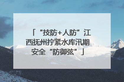 “技防+人防”江西抚州拧紧水库汛期安全“防御弦”