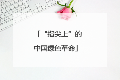 “指尖上”的中国绿色革命