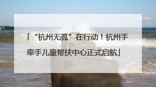 “杭州无孤”在行动！杭州手牵手儿童帮扶中心正式启航