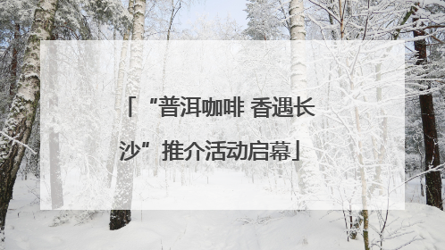 “普洱咖啡 香遇长沙”推介活动启幕