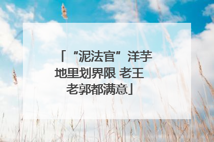 “泥法官”洋芋地里划界限 老王老郭都满意