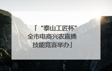 “泰山工匠杯”全市电商兴农直播技能竞赛举办