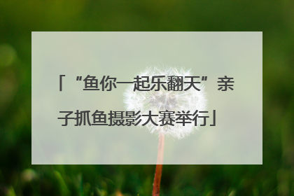 “鱼你一起乐翻天”亲子抓鱼摄影大赛举行