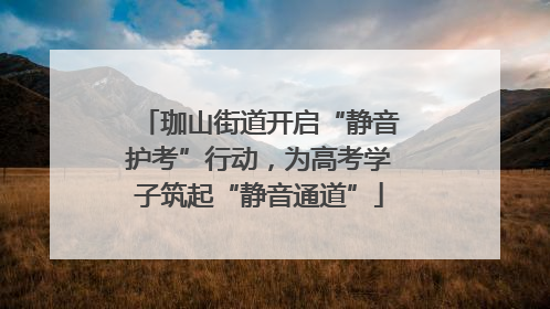 珈山街道开启“静音护考”行动，为高考学子筑起“静音通道”