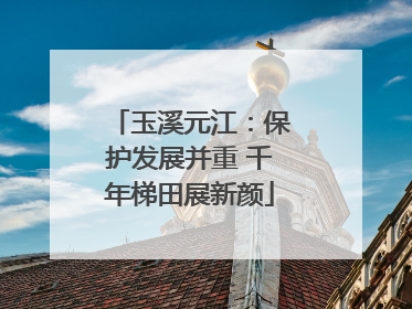 玉溪元江：保护发展并重 千年梯田展新颜