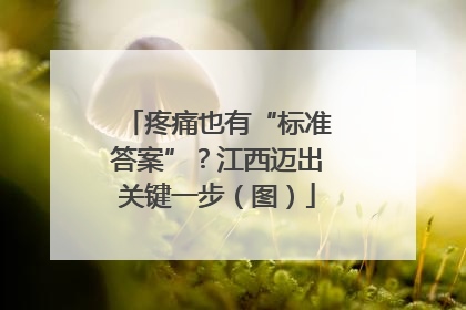 疼痛也有“标准答案”？江西迈出关键一步（图）