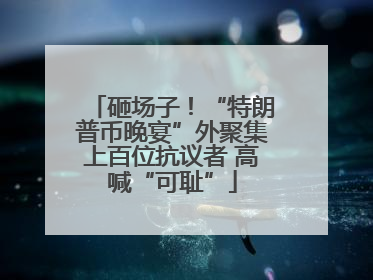 砸场子！“特朗普币晚宴”外聚集上百位抗议者 高喊“可耻”