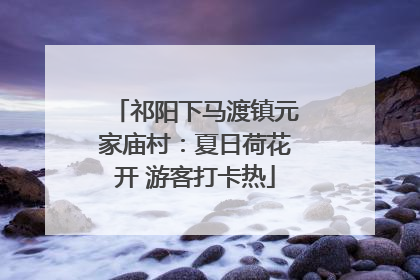 祁阳下马渡镇元家庙村：夏日荷花开 游客打卡热
