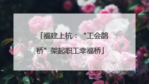 福建上杭：“工会鹊桥”架起职工幸福桥