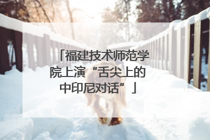 福建技术师范学院上演“舌尖上的中印尼对话”