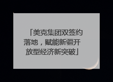 美克集团双签约落地，赋能新疆开放型经济新突破