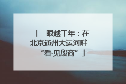 一眼越千年：在北京通州大运河畔“看·见殷商”
