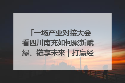 一场产业对接大会 看四川南充如何聚新赋绿、链享未来｜打赢经济发展翻身仗
