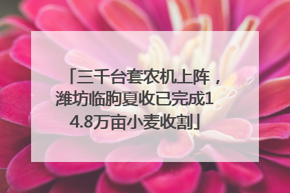 三千台套农机上阵，潍坊临朐夏收已完成14.8万亩小麦收割