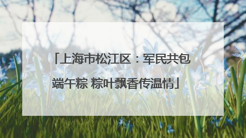 上海市松江区：军民共包端午粽 粽叶飘香传温情