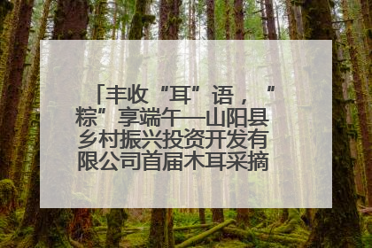 丰收“耳”语，“粽”享端午—山阳县乡村振兴投资开发有限公司首届木耳采摘活动盛大启幕