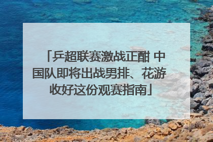 乒超联赛激战正酣 中国队即将出战男排、花游 收好这份观赛指南
