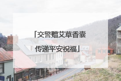 交警赠艾草香囊 传递平安祝福