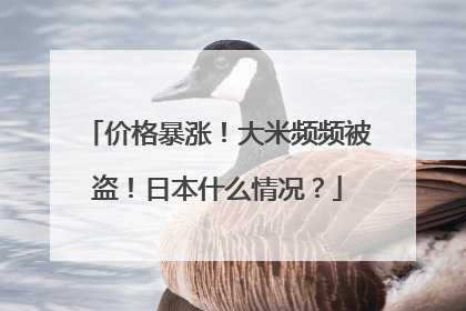 价格暴涨！大米频频被盗！日本什么情况？