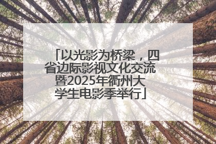 以光影为桥梁，四省边际影视文化交流暨2025年衢州大学生电影季举行