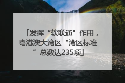 发挥“软联通”作用，粤港澳大湾区“湾区标准”总数达235项