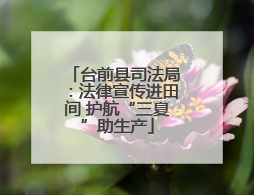 台前县司法局：法律宣传进田间 护航“三夏”助生产