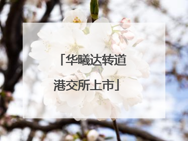 华曦达转道港交所上市