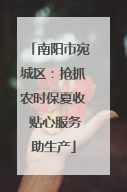 南阳市宛城区：抢抓农时保夏收 贴心服务助生产