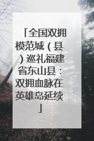 全国双拥模范城（县）巡礼福建省东山县：双拥血脉在英雄岛延续