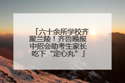 六十余所学校齐聚兰陵！齐鲁晚报中招会助考生家长吃下“定心丸”
