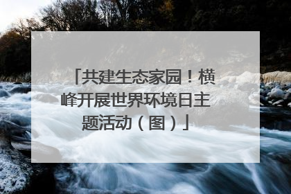 共建生态家园！横峰开展世界环境日主题活动（图）