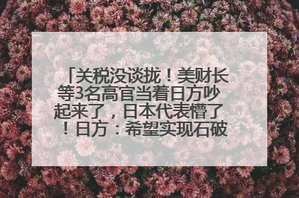 关税没谈拢！美财长等3名高官当着日方吵起来了，日本代表懵了！日方：希望实现石破茂与特朗普的会晤