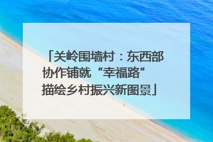 关岭围墙村：东西部协作铺就“幸福路” 描绘乡村振兴新图景