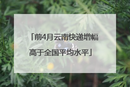 前4月云南快递增幅高于全国平均水平