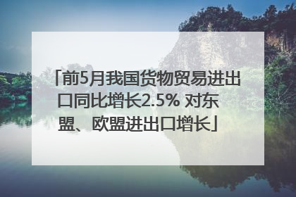 前5月我国货物贸易进出口同比增长2.5% 对东盟、欧盟进出口增长