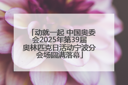 动就一起 中国奥委会2025年第39届奥林匹克日活动宁波分会场圆满落幕
