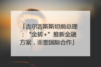 吉尔吉斯斯坦前总理：“金砖+”推新金融方案，重塑国际合作
