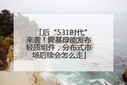 后“531时代”来袭！隆基绿能发布轻质组件，分布式市场后续会怎么走
