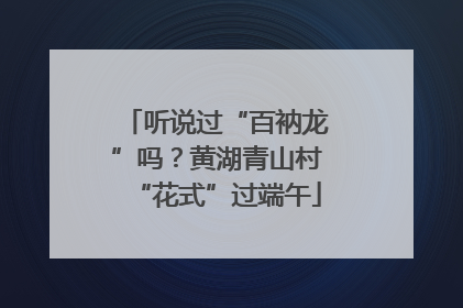 听说过“百衲龙”吗？黄湖青山村“花式”过端午