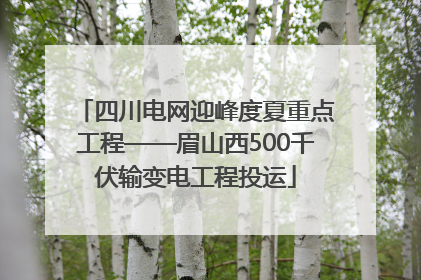 四川电网迎峰度夏重点工程——眉山西500千伏输变电工程投运