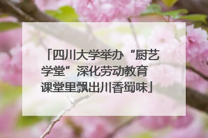 四川大学举办“厨艺学堂”深化劳动教育 课堂里飘出川香蜀味