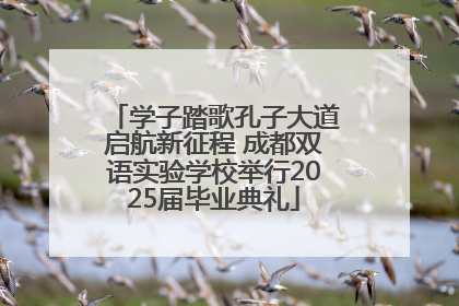 学子踏歌孔子大道启航新征程 成都双语实验学校举行2025届毕业典礼