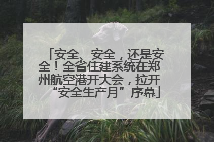 安全、安全，还是安全！全省住建系统在郑州航空港开大会，拉开“安全生产月”序幕