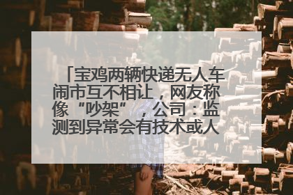 宝鸡两辆快递无人车闹市互不相让，网友称像“吵架”，公司：监测到异常会有技术或人为干预处置