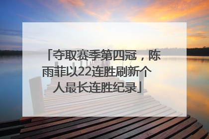 夺取赛季第四冠，陈雨菲以22连胜刷新个人最长连胜纪录
