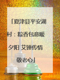夏津县平安湖村：粽香包意暖夕阳 艾锤传情敬老心