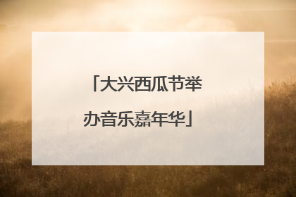 大兴西瓜节举办音乐嘉年华
